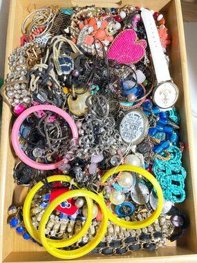 Huge Craft Repair Junk Tangled Findings Parts Jewelry Mix 3.9 Lbs Lot C116